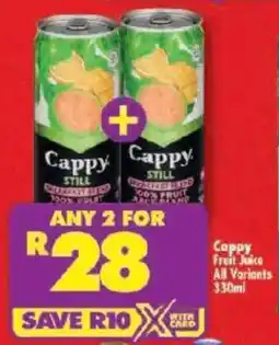 Shoprite Cappy Fruit Juice All Variants offer