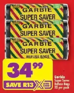 Shoprite Garbie Super Saver Refuse Bags offer