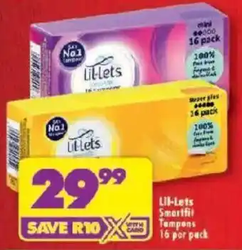 Shoprite Lil-Lets Smartfit Tampons offer