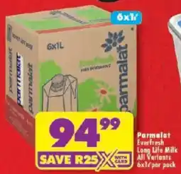 Shoprite Parmalat Everfresh Long Life Milk All Variants offer