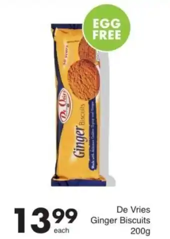 Save De Vries Ginger Biscuits offer
