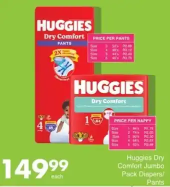 Save Huggies Dry Comfort Jumbo Pack Diapers/ Pants offer