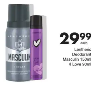 Save Lentheric Deodorant Masculin/ I Love offer