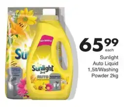 Save Sunlight Auto Liquid/ Washing Powder offer
