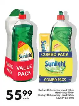 Save Sunlight Dishwashing Liquid/ Handy Andy + Sunlight Dishwashing Liquid/ Laundry bar offer