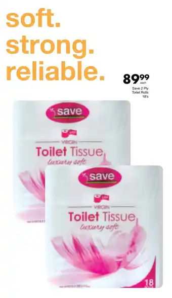 Save Save 2 Ply Toilet Rolls offer