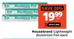 Checkers Housebrand Lightweight Aluminium Foil offer