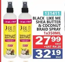 Arrow Cash And Carry Black like me shea butter & coconut braid spray offer