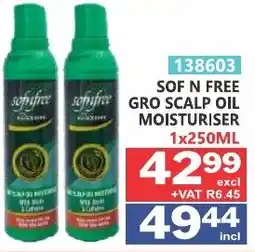 Arrow Cash And Carry Sof n free gro scalp oil moisturiser offer