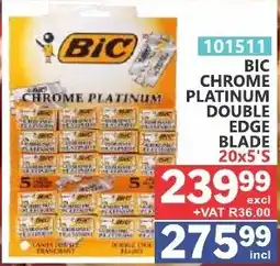 Arrow Cash And Carry Bic chrome platinum double edge blade offer