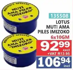 Arrow Cash And Carry Lotus muti ama piles imizoko offer
