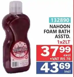 Arrow Cash And Carry Nahoon foam bath offer