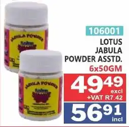 Arrow Cash And Carry Lotus jabula powder offer