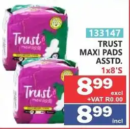 Arrow Cash And Carry Trust maxi pads offer