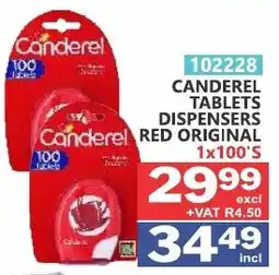 Arrow Cash And Carry Canderel tablets dispensers red original offer