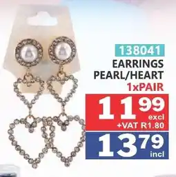 Arrow Cash And Carry Earrings pearl/ heart offer