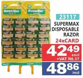 Arrow Cash And Carry Supermax disposable razor offer