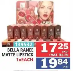 Arrow Cash And Carry Bella ranee matte lipstick offer