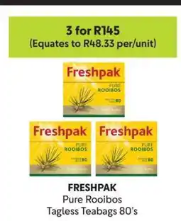 Makro FRESHPAK Pure Rooibos Tagless Teabags 80's offer