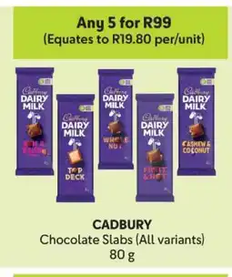 Makro CADBURY Chocolate Slabs (All variants) offer