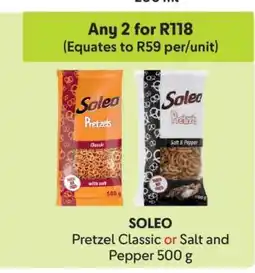 Makro SOLEO Pretzel Classic or Salt and Pepper 500 g offer