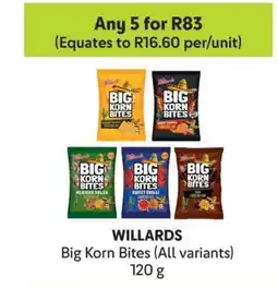 Makro WILLARDS Big Korn Bites (All variants) offer