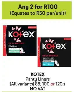 Makro KOTEX Panty Liners offer