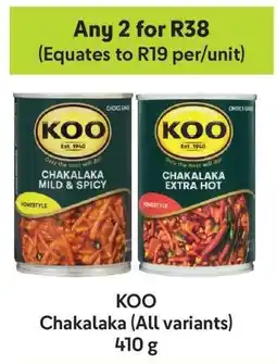 Makro KOO Chakalaka all variants offer