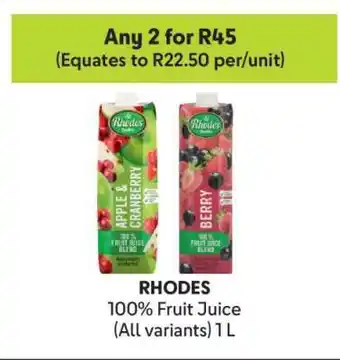 RHODES 100% FRUIT JUICE