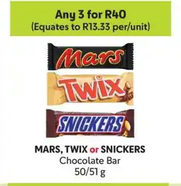 Makro MARS, TWIX or SNICKERS Chocolate Bar offer