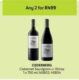 Makro CEDERBERG Cabernet Sauvignon or Shiraz offer
