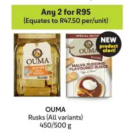 Makro Ouma Rusks All Variants offer
