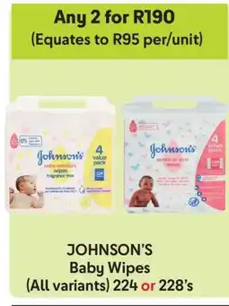 Makro Johnson's Baby Wipes offer