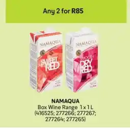 Makro NAMAQUA Box Wine Range 1 x 1L offer