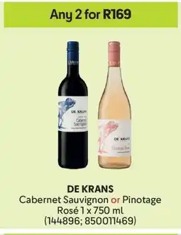 Makro DE KRANS Cabernet Sauvignon or Pinotage Rosé offer