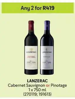 Makro LANZERAC Cabernet Sauvignon or Pinotage offer