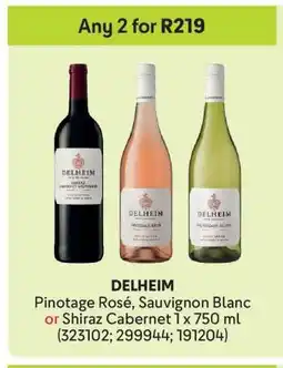 Makro DELHEIM Pinotage Rosé, Sauvignon Blanc or Shiraz Cabernet offer