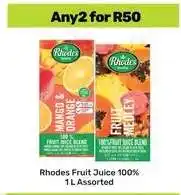 Game Rhodes Fruit Juice 100% 1L Assorted offer