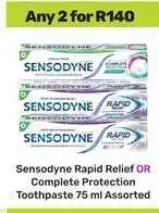 Game Sensodyne Rapid Relief OR Complete Protection Toothpaste offer