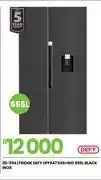 Fair Price Defy 555L Black Inox SxS + WD Fridge 20-594 offer