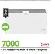 Fair Price Defy 481L Nett WHT Deep Fridge/Freezer DMF456/382/294 20-040 offer