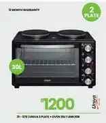 Fair Price Univa 2 Plate + 30L Oven UMK0B 21-576 offer