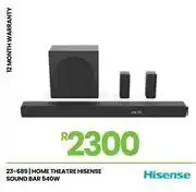 Fair Price Hisense 540W Home Theatre Soundbar 23-689 offer