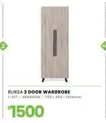 Fair Price Bursa 2 Door Wardrobe 700 x 460 x 1905mm 1-257 offer