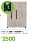Fair Price Bursa 4 Door Wardrobe 1404 x 460 x 1905mm 1-259 offer
