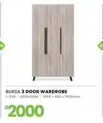 Fair Price Bursa 3 Door Wardrobe 1050 x 460 x 1905mm 1-258 offer