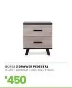 Fair Price Bursa 2 Drawer Pedestal 450 x 360 x 510mm 8-460 offer
