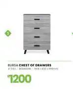 Fair Price Bursa Chest Of Drawers 685 x 425 x 990mm 4-043 offer