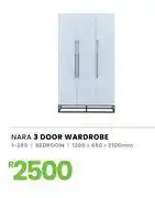 Fair Price Nara 3 Door Wardrobe 1200 x 450 x 2100mm 1-285 offer