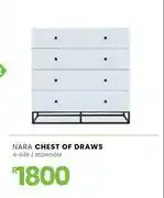 Fair Price Nara Chest Of Draws 4-048 offer